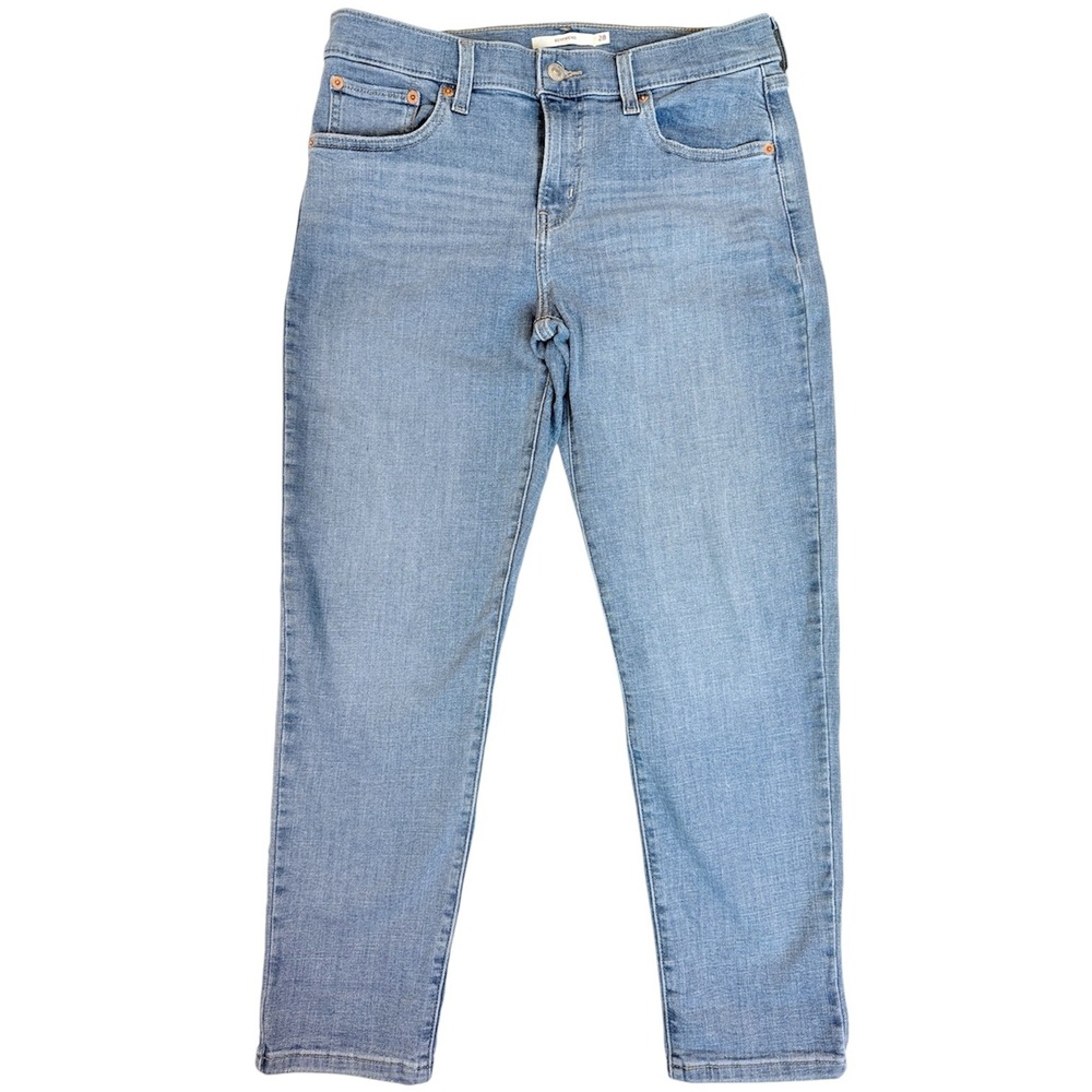 Levi's Boyfriend Jeans Women 28 Blue Mid Rise Stretch Denim 19887-0218